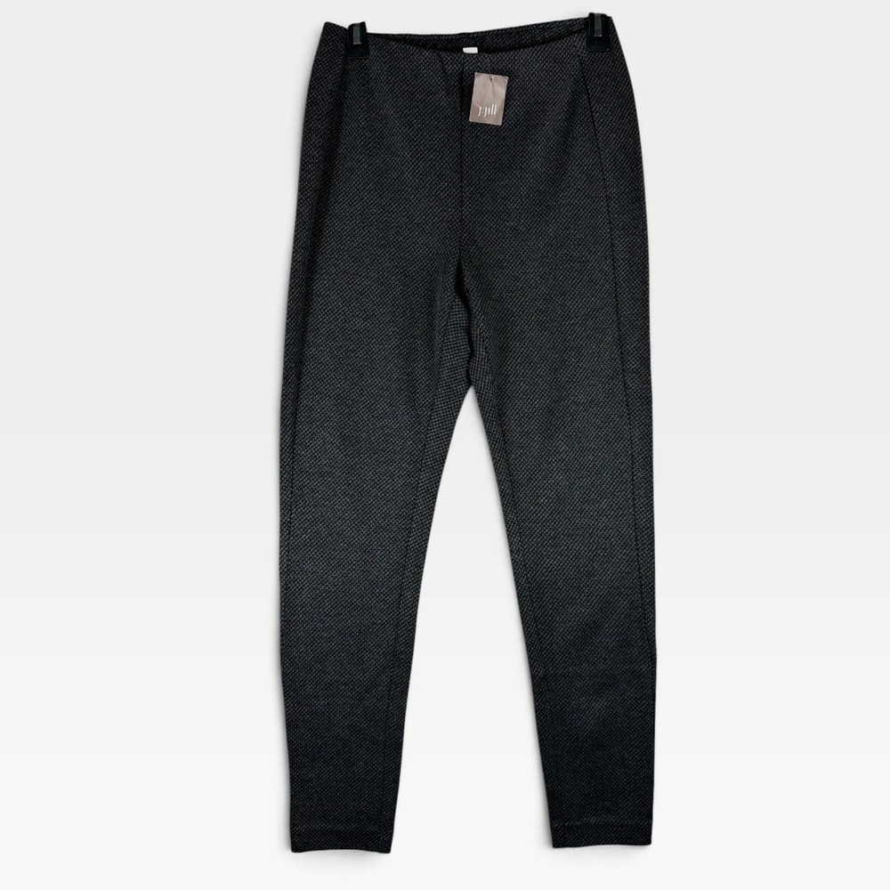 J. Jill Ponte Leggings Womens S Charcoal Navy Textured Knit Stretch NWT